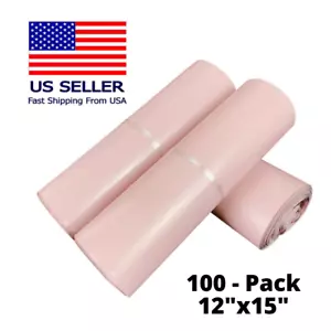 Poly Mailers Pink Shipping Bags Envelopes Packaging Premium Bag 12x15 - Picture 1 of 4