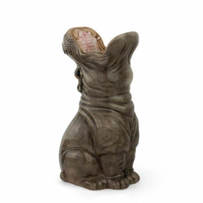 Donkey Products Vase Hungry Hippo, Dezovase, Blumenvase, Dolomit, Grau, 29 cm - Bild 1 von 4