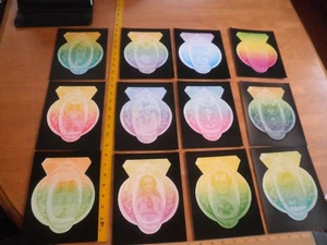 Segni zodiacali anni 60 arte set di grandi carte stampe Satori Santa Monica Astrologia - Foto 1 di 12