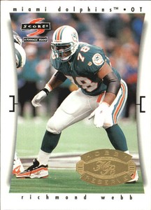 1997 Score Hobby Reserve Miami Dolphins Football Card #176 Richmond Webb