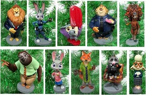 ZOOTOPIA Christmas Tree Ornament 10 Piece Deluxe Set - Brand New - Picture 1 of 10