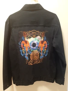 Chaqueta de mezclilla negra MASTODON Crack The Skye talla XL banda mercancía se ajusta como L - Imagen 1 de 8