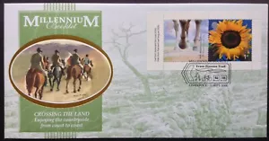 GB Benham 2000 Millennium Booklet en portada de primer día, Trans Pennine Trail S/H/S - Imagen 1 de 3