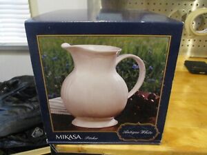 lot F Mikasa pitcher new in box antique white