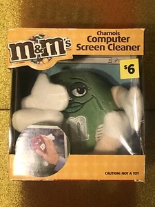 M&Ms Candy “GREEN” Chamois Computer Screen Cleaner~2008 New in Box - Picture 1 of 5
