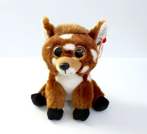 Peluche Ty Original Beanie Baby Buckley The Brown White Spotted Deer 6" nuovo con etichette - Foto 1 di 5