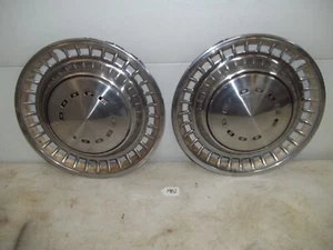 TWO Pair, 1972-76 DODGE  DART VINTAGE OEM 14-INCH HUBCAP WHEEL COVERS USED - Picture 1 of 11