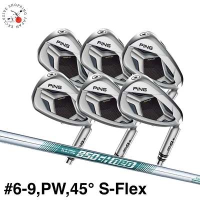 PING Golf G430 Iron Club Set #6-9,PW,45 6p N.S.Pro 850GH Neo Steel Shaft S-Flex - Image 1 of 4