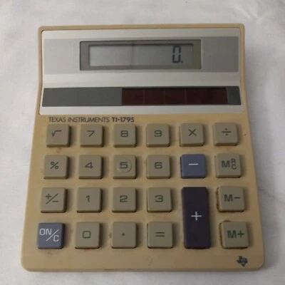 Vintage Texas Instruments TI-1795 Desktop Solar Calculator Math Science Office - Image 1 of 2