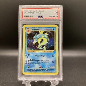 1999 Gioco Pokemon 6 Gyarados-Holo PSA QUASI NUOVO DI ZECCA 7 - Foto 1 di 12