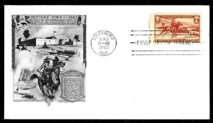 894 3c Stamp (1940) THE PONY EXPRESS FDC BY (1ST) ARISTOCRATS DAY LOWRY CACHETS - Picture 1 of 1