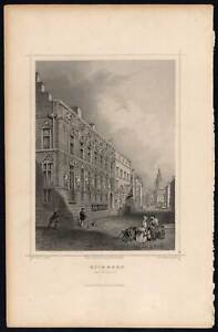Antique Print-NIJMEGEN-STADHUIS-CITY HALL-VIEW-NETHERLANDS-Terwen-Poppel-1863