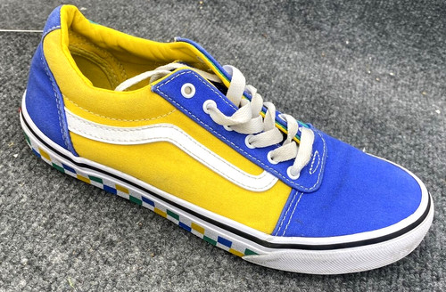 Scarpe da ginnastica stringate Vans per bambini taglia 5 reward bloccanti blu bianco pattino