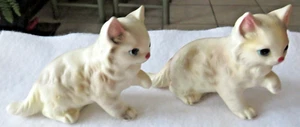 Lot of 2 Kittens Cats Figurals Ceramic Porcelain ? Pair #1274 On Bottom - Picture 1 of 14