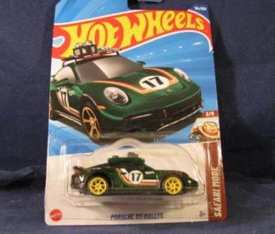 2025 Hot Wheels Porsche 911 Rallye Safari Mode #154, w/Real Riders Wheel Swap - Image 1 of 4