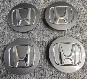 (4)Honda OEM Dark Gray Plastic 2 3/4" 2.75" Center Cap Hub Dust Cover PS+PPE #64 - Picture 1 of 8