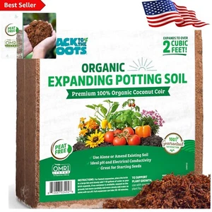 100% Organic Coconut Coir Expanding Soil Block - 2 Cubic Feet Value Pack - Picture 1 of 10