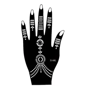 Henna Tattoo Schablone Kina Handbemalung Hand Links Dövme Mehndi - Bild 1 von 2