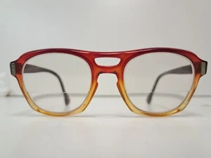 Vintage American Optical 80s Flexi-Fit 5-1/2  Eyeglasses Glasses Two Tone AO Red - Picture 1 of 9