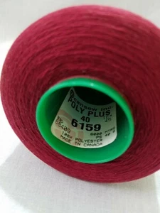 6000m CONE/Col.6159(Dk.Red?) CANSEW POLY PLUS 40 Spun Polyester Thread/Tex T-45 - Picture 1 of 3
