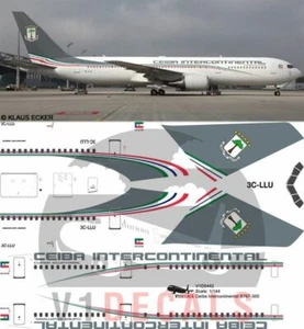 Calcomanías V1 Boeing 767-300 Ceiba Intercontinental para kit modelo 1/144 Zvezda  - Imagen 1 de 8