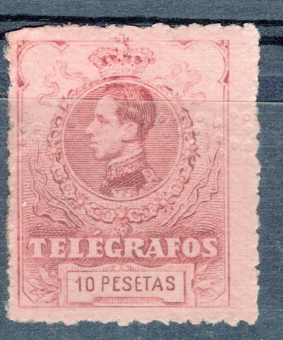 ESPAÑA, YV # TELÉGRAFOS 62 A, M SIN GOMA Foto 1 de 1