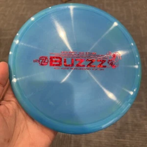 RARE Discraft 10 Ten Year Buzzz Bar Stamp 177g Blue W/ Red Shatter Stamp - Picture 1 of 2