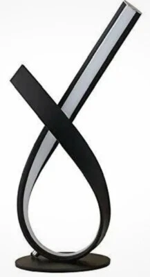 Set Of Two Modern  17" in Abstract Upright Ribbon Bow Led Black And White - Image 1 of 4