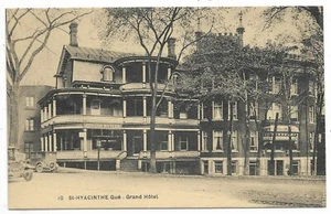 St. Hyacinthe Quebec Postcard Grand Hotel Street View Unused - Picture 1 of 2