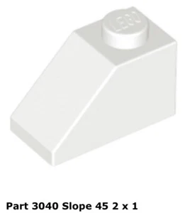 Lego 3x 3040 Light Bluish Gray Slope 45 2 x 1 7754 - Picture 1 of 1