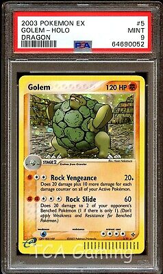 PSA 9 MINT Golem 5/97 HOLO RARE Ex Dragon Pokemon Card 052