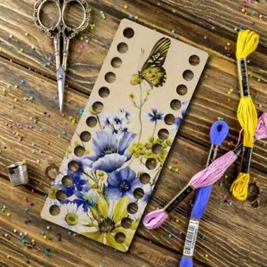 Organizer for cotton floss "Wildflowers", Embroidery organizer , Floss holder - Picture 1 of 5