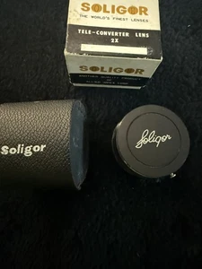 Vintage Camera Lens Soligor Auto Tele Converter 2x Lens Minolta w/Case And Box - Picture 1 of 4