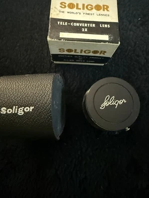 Vintage Camera Lens Soligor Auto Tele Converter 2x Lens Minolta w/Case And Box - Image 1 of 4