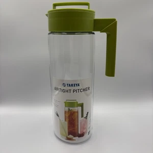 Jarra de agua hermética para beber verde Takeya 2,0 cuartos de galón - Imagen 1 de 13
