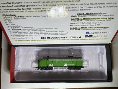 Intermountain N Scale F7A Burlington Northern BN #758 - Image 1 of 2