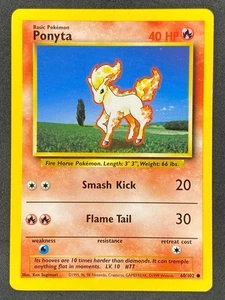 Pokémon Ponyta 60/102 BS Base Set Unlimited LP/NM - Picture 1 of 2