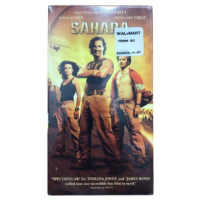SEALED Sahara 2005 Paramount VHS Penelope Cruz Matthew McConaughey SEALED NEW - Image 1 of 4