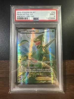 2015 POKEMON XY ANCIENT ORIGINS #84 FULL ART/SCEPTILE EX PSA 9 - Image 1 of 2