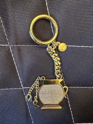 MICHAEL KORS Tono Dorado Cristal Zodiaco Llavero Monedero Dije Foto 1 de 4