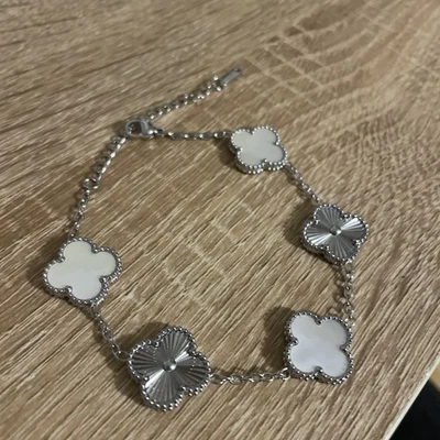 Armband Kleeblatt 🍀 Modeschmuck silber permutt - Bild 1 von 3