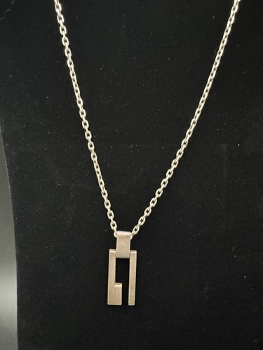 GUCCI Collana Argento 925 Big G Maglia Incastro Catena 20” Uomo Donna Unisex