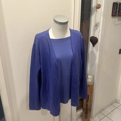 Set aus Shirt & Strickjacke C&A Public Gr.46/48 Ton-in-Ton Soft Lila ganz weich - Bild 1 von 4