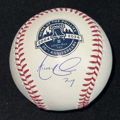 Aaron Nola Signed 2024 Citizens Bank Park 20th Anniversary Baseball JSA COA - Image 1 of 2
