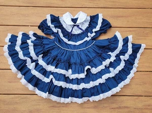 Vintage Golden Age USA Circle Dress Frilly Ruffle Lace Party Pageant Size 4 EUC - Picture 1 of 10