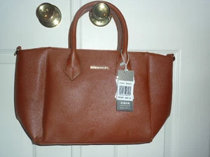 Precioso bolso de mano marrón con zapatos de cuero sintético marrón para mujer - Imagen 1 de 1