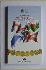 Álbum de coleccionista de monedas de caza de monedas de £1 JUEGO COMPLETO 26 monedas NO MEDALLÓN - Imagen 1 de 4