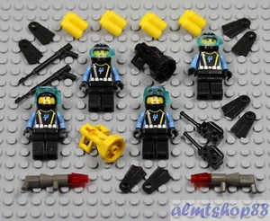 LEGO - 4x Aqua Raiders Minifigure Lot - Weapons Diver Snorkle Deep Sea Atlantis - Picture 1 of 1