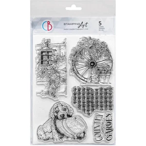 Ciao Bella Farmhouse Garden Country Life "6 x 8" Clear Stamp Set Scrapbook Stamp - Picture 1 of 1