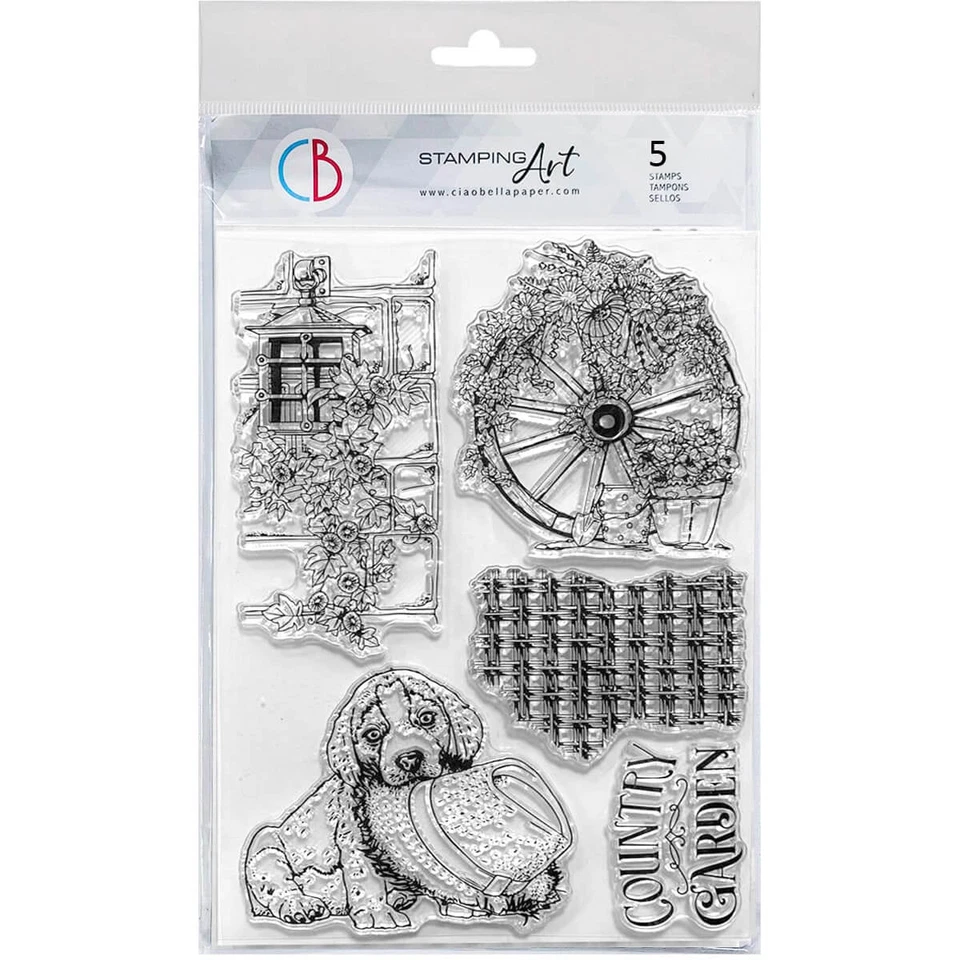 Ciao Bella Farmhouse Garden Country Life "6 x 8" Clear Stamp Set Scrapbook Stamp - Image 1 of 1